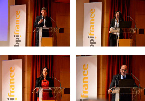 de gauche à droite : Arnaud Montebourg, Sylvie Pinel, Isabelle Ginestet-Naudin et Alexis Govciyan